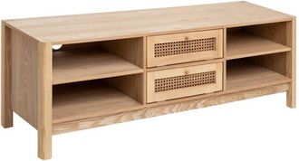 Atmosphera Atmosphera - Mueble de televisión «Arty» - madera y rejilla de mimbre créateur dintérieur