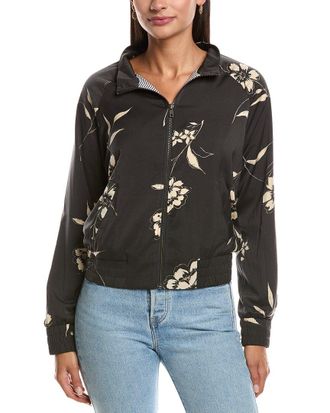 Saltwater Luxe Zip Front Bomber Jacket