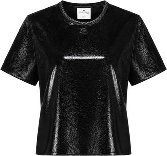 Courr&egrave;ges Ss T-Shirt - Dames - T-shirts - Zwart - XS - Katoen - Tops