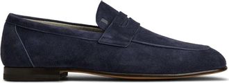 Tod's flat rubber sole suede loafers - men - Calf Leather/Calf Leather/Fabric/Goat Skin - 12.5 - Blue
