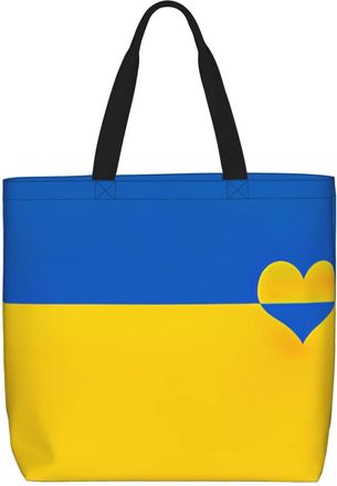 Generic Women Handbag Free Ukraine Women Tote Bag Reusable Folding Shoulder Bags, For Daily, Gym, Holiday, Christmas, Work