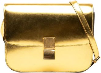Celine Pre-owned Cross Body Bags, female, Yellow, Size: ONE SIZE Pre-owned Flap Shoulder Bag