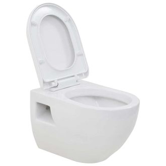 vidaXL Vidaxl - Inodoro De Montaje En Pared De Cer&aacute;mica Blanco
