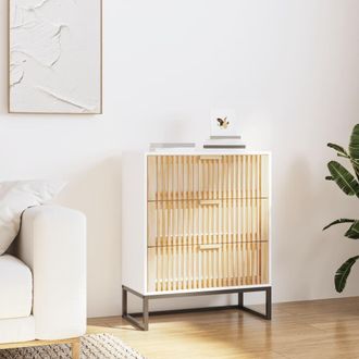 vidaXL Vidaxl - Aparador De Madera Contrachapada Blanco 60x30x75 Cm