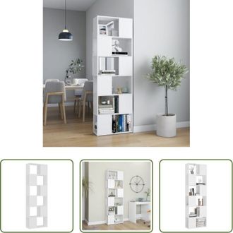 vidaXL Scaffale - Libreria/Divisorio Bianco 60x24x186 cm