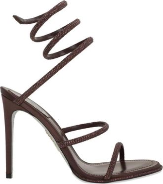Rene Caovilla T 105 Sandalen - Dames - Sandalen met hakken - Rood - 38 EU - Schoenen