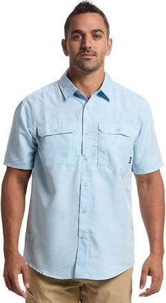 Mountain Hardwear Canyontm Short Sleeve Shirt Mens T Shirt Blue Chambray : XL, Polyester