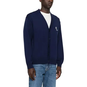 Kenzo Cardigans, male, Blue, Size: 2XL Cardigan