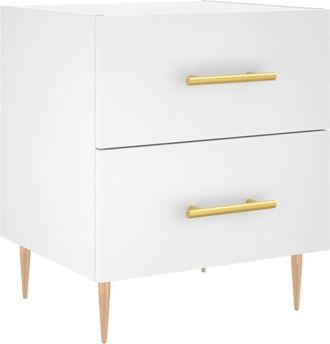 vidaXL Vidaxl - Mesita de noche madera de ingeniería blanco 40x35x47,5 cm