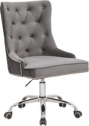 Global Interiors Bürostuhl Victoria mit Samtbezug - Grau