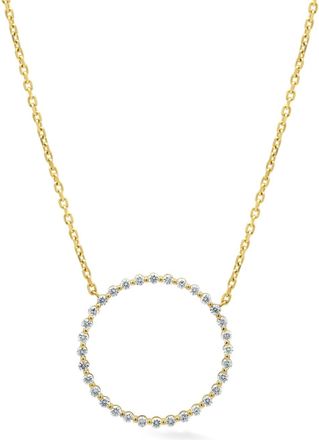 Lark & Berry 14kt geelgouden Modernist halsketting met diamant