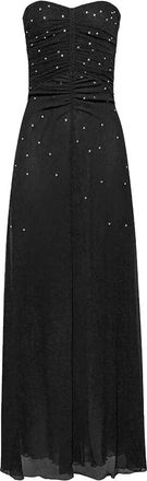 Forte_Forte Crystals Bustier Jurk - Dames - Avondkleed - Zwart - M - Kleedjes