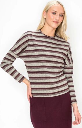 YAL New York Long Sleeve Striped Crewneck Tee