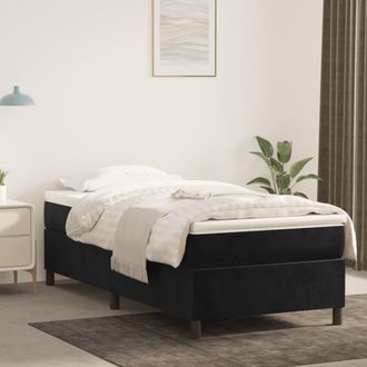 vidaXL Estructura De Cama Sin Colch&oacute;n Terciopelo Negro 80x200 Cm Vidaxl