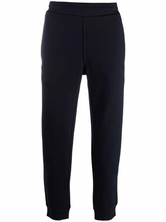 Emporio Armani logo-detail track pants - men - Modal/Cotton - L - Blue