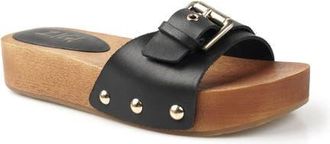 Zigi Soho Ninnah Leather Slide Sandal in Blklt at Nordstrom, Size 11