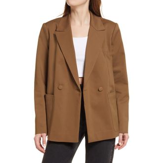Good American Unisex Blazer in Sepia at Nordstrom Rack, Size 5X