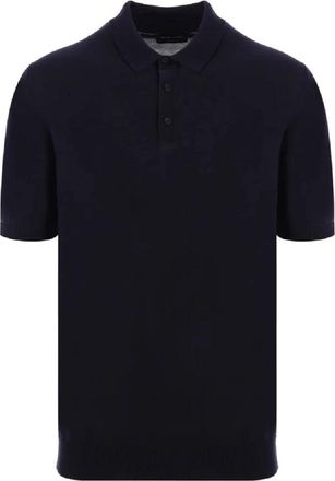 Roberto Collina Navy Polo Shirt Casual Style - Heren - Polos - Zwart - S - Katoen - Tops