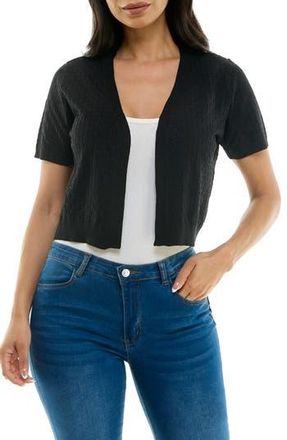 Nina Leonard Box Knit Bolero in Black at Nordstrom Rack, Size X-Large