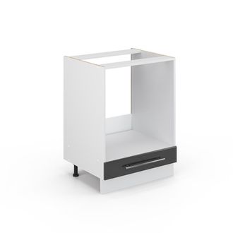 Vicco Armario Para Horno Empotrado Fame-line, Antracita Alto Brillo, 60 Cm Sin Encimera Vicco