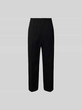 Maison Kitsun&eacute; Regular Fit Stoffhose aus Baumwolle in Black, Gr&ouml;&szlig;e L