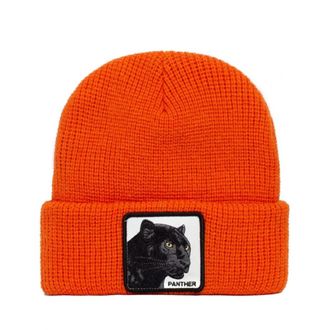 Goorin Brothers Animal Farm Beanie Hat Orange Logo - Dames - Hoeden - Oranje - ONE Size - Wol - Accessoires