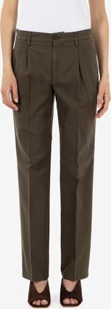 Aspesi Pantalone straight leg in cotone militare