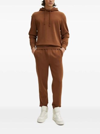 HUGO BOSS drawstring hoodie tracksuit set - men - Cotton - M - Brown