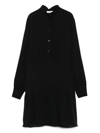 Marc O'Polo button-front midi dress - women - Viscose/Viscose/Cupro - 36 - Black