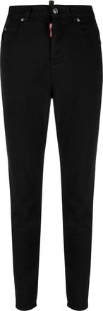 Dsquared2 Honey high-waisted tapered jeans - women - Polyester/Cotton/Cotton/Elastane - 38 - Black