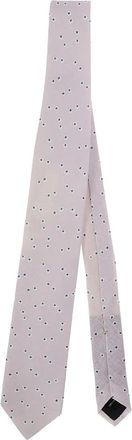 Ulturale Linnen stropdas met bloemenprint - Roze