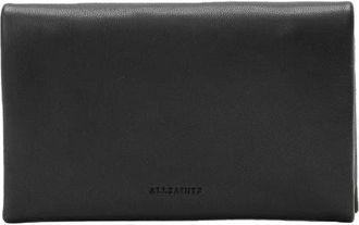 AllSaints Harluna Leather Bifold Wallet in Black/silver at Nordstrom