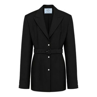 Prada Giacca - Dames - Mantels - Zwart - Maat: S