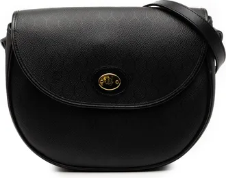 Dior Pre-owned Womens Honeycomb Coated Canvas Crossbody - Black Textile - One Size