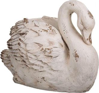 Wanderlust Deco Macetero Cisne Decorativa De Magnesio 61x36x46