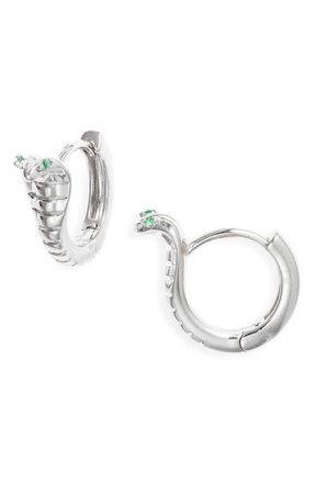 CHILD OF WILD Odisha Cobra Huggie Hoop Earrings in Silver at Nordstrom