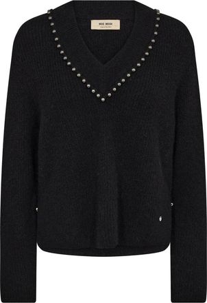 Mos Mosh V-hals gebreide kleding - Dames - V-hals truien - Zwart - L - Truien & Vesten