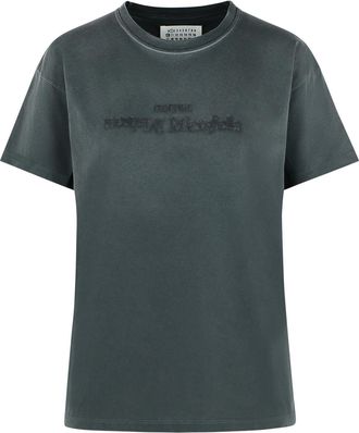 Maison Margiela zwart katoenen T-shirt