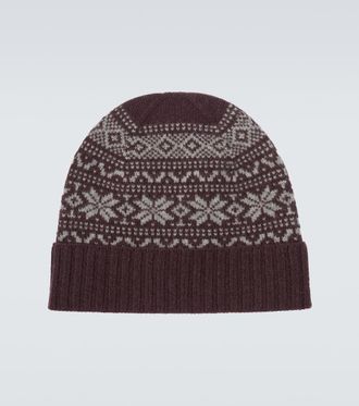 Eleventy Fair Isle intarsia cashmere beanie