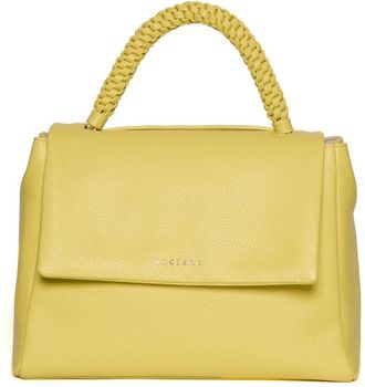 Orciani Handbags, female, Yellow, Size: ONE SIZE Yellow leather bag
