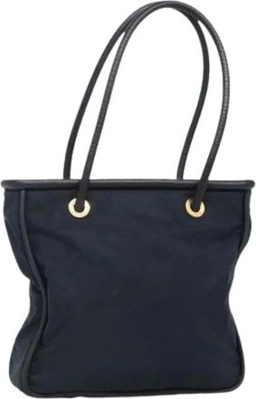 Celine Pre-owned Bucket Bags, female, Blue, Size: ONE SIZE Pre-owned Nylon Bucket Bag