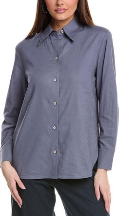 Vince Relaxed Button-Down Linen-Blend Shirt