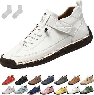 Generic Orthopedic Shoes, Womens Handmade Leather Orthopedic Comfortable Shoes, Anti-Impact Non-Slip for Hiking Camping Driving (E,11.5)