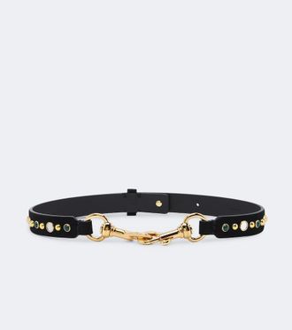 Etro Pony embellished suede belt