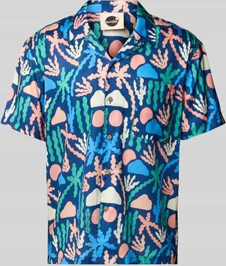 Boardies Freizeithemd mit Knopfleiste Modell Palm in Marine, Gr&ouml;&szlig;e XXL