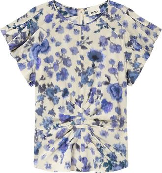 Isabel Marant Tullya geknoopte top met bloemen - Beige