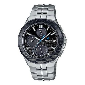 Casio Waterproof Sapphire Crystal Solar Powered Stainless Steel Strap Quartz Sports Mens Black Analog OCW-S5000ME-1AJF