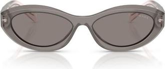Prada 55mm Irregular Sunglasses in Grey /Dark Grey at Nordstrom