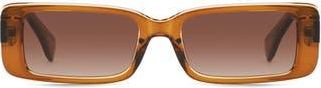Quay Australia Art School 36mm Rectangle Sunglasses in Carmel /Brown Lens at Nordstrom Rack