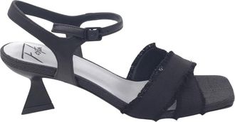 Roberto Festa Milano High Heel Sandalen - Dames - Sandalen met hakken - Zwart - 39 EU - Leer - Schoenen
